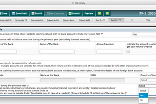 ITR-2 and Foreign equity