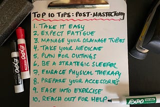 Top 10 Tips Post Mastectomy