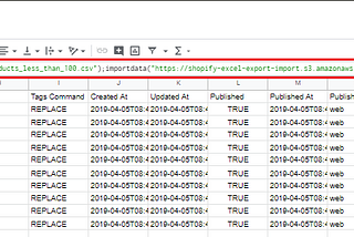 How to combine multiple IMPORTDATA formulas in Google Sheets