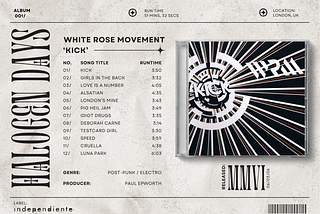 HALOGEN DAYS/001: ‘Kick’ by White Rose Movement (2006)