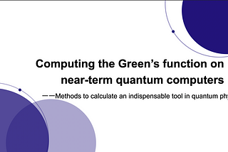 Computing the Green's function on near-term quantum computers