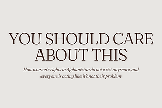 You should care about this.