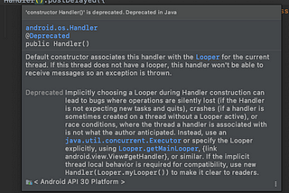 Android) Handler Deprecated