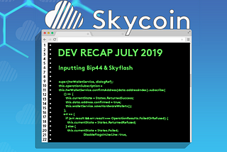 Skycoin Development Recap | July 2019
