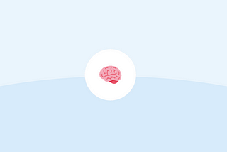 Illustration of a brain in a light blue background