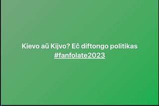 Fanfolate kio?