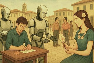 L’auteur exerce la fonction d’auteur en coopérant avec le modèle transformauteur — syntographie générée avec ChatGPT