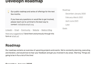 🛣 Looking Ahead: The Developh Roadmap