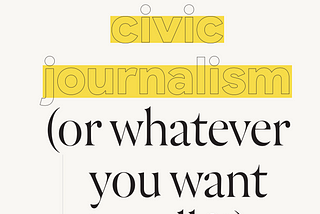 Share your power: 10 pieces of advice for any journalist interested in civic journalism