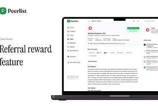 How I designed a referral reward feature for Peerlist - A Case study