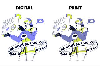 the difference between digital and printed illustration