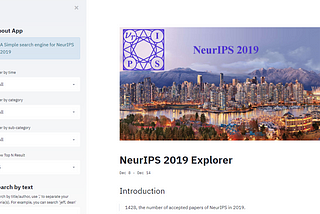 NeurIPS 2019 Papers Explorer — Which paper should you read?