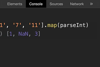 Why [‘1’, ‘5’, ‘11’].map(parseInt) returns [1, NaN, 3] in Javascript