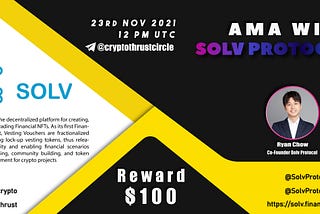 CryptoThrust X Solv Protocol AMA