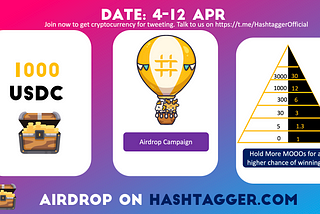 Airdrop Hashtagger(1000 USDC). Join the community for fair Airdrops