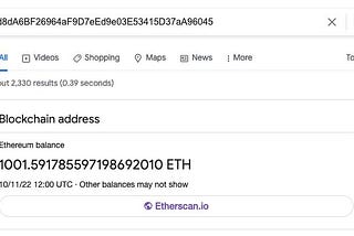 Googling Ethereum Addresses