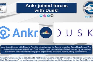 Ankr joined forces with Dusk!