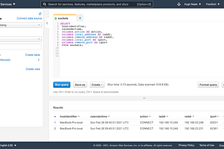 Capturing Osquery query results with AWS Firehose (Kinesis)  and AWS Athena