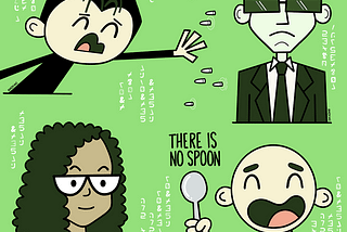 an illustration of characters from the movie The Matrix