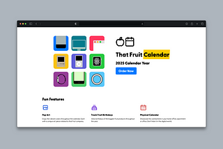 Jot to Dot — That Fruit Calendar We