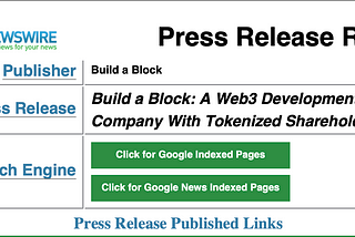 The Start of BuildABlock’s Press Release