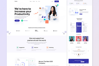 SAAS Business landing page UI Design