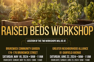 Jersey City Raised Bed Gardening Workshops