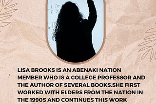 Lisa Brooks Abenaki — A College Professor