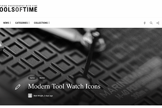 Modern Tool Watch Icons by Matt Wright — Tools of Time Camerawest blog