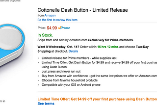 Amazon Dash Button & the Internet of Things Say: It was Never Posh to Buy Toilet Paper