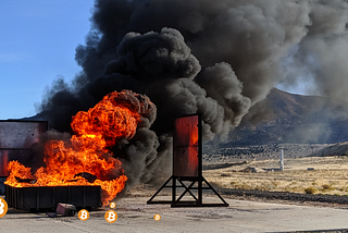 The Cryptosteel Capsule stress test with 550 gallons of burning A-1 jet fuel.