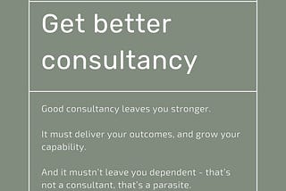 Getting Better Consultancy
