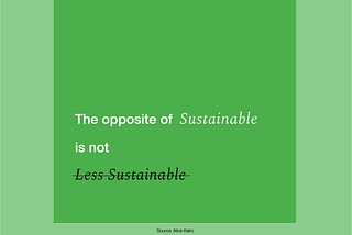 It’s time for new vocabulary: unsustainable core business