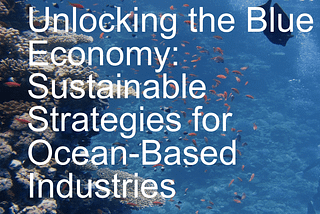 Unlocking the Blue Economy: Sustainable Strategies for Ocean-Based Industries