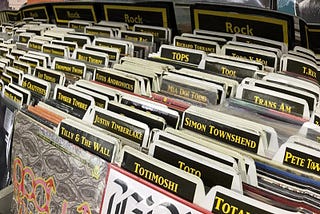 Rock Albums. Photo copyrighted by Mark Tulin.