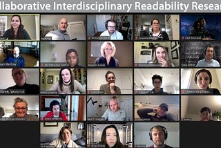 Collaborative Interdisciplinary Readability Research