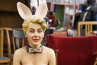 Statue of Playboy Bunny.