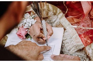 Signing a Court Marriage Nikahnama in Karachi, Pakistan