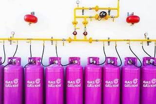 Hệ thống bình gas công nghiệp 45kg chuyên dụng cho nhà hàng