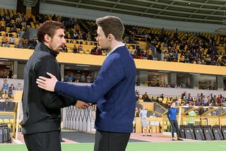 Wolverhampton Wanderers head coach Gary O’Neil and Sheffield Wednesday manager Josh Brewer shake hands following a Premier League match between the two clubs.