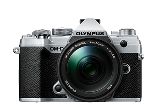 Olympus OM-D E-M5 Mark III camera with retro silver looks