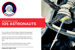 iOS Astronauts meetup, London Oct 3