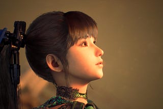 Side profile of Stellar Blade protagonist Eve.