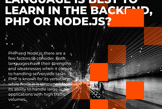 Which programming language is best to learn in the backend, PHP or Node.js?