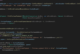 Lucky Miner Selection Algorithm in the Fortuneblock Blockchain