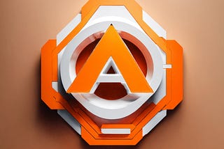 White Letter A with Orange edges