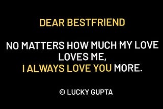 Dear Bestfriend