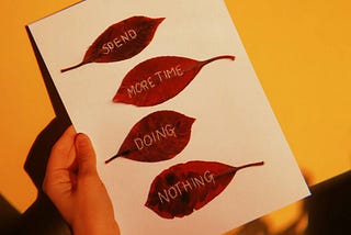 ‘Spend more time doing nothing’ autumn leaf print from notonthehighstreet partner Delicious Monster Tea