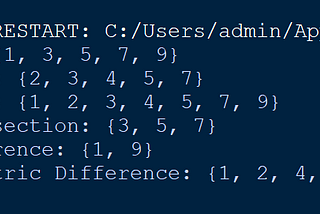 USING PYTHON GENERATE PRIME NUMBERS AND SET OPERATIONS!!!