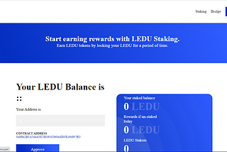 How To Withdraw Your Staked LEDU Tokens
